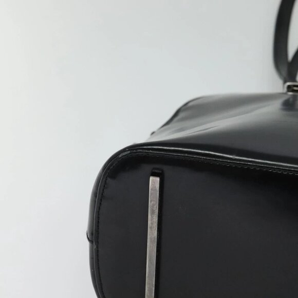 GUCCI Shoulder Bag Enamel Black Silver 002 1038 Auth ti3139 - Picture 4 of 16